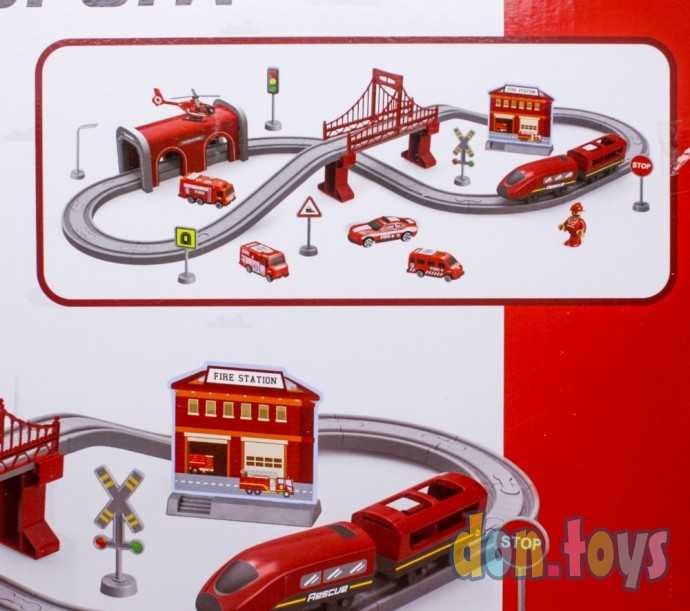 Железная дорога «Экспресс», 66 деталей, работает от батареек, арт. 6904736, фото 9