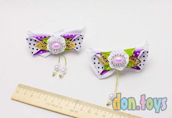 Резинки для волос Цветочки с подвесками, 2 шт., фото 2