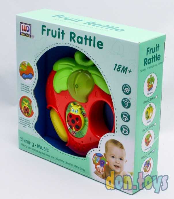 Погремушка Клубничка свет, звук, арт.WD 3692, фото 2