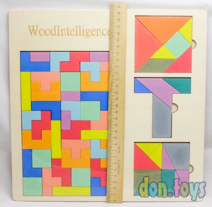 Деревянная логическая Головоломка 4 в 1, арт. ZK-2, фото 2