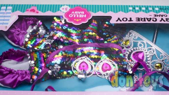 Игровой набор Принцессы: сумочка, тапочки с пайетками и украшениями, арт. LF39-1, фото 7