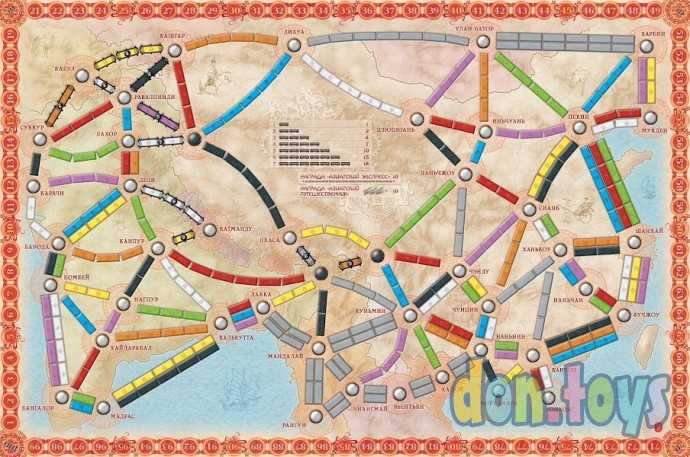​Настольная игра Билет на поезд - Ticket to Ride: Азия, арт.915274, Дополнение,, фото 6