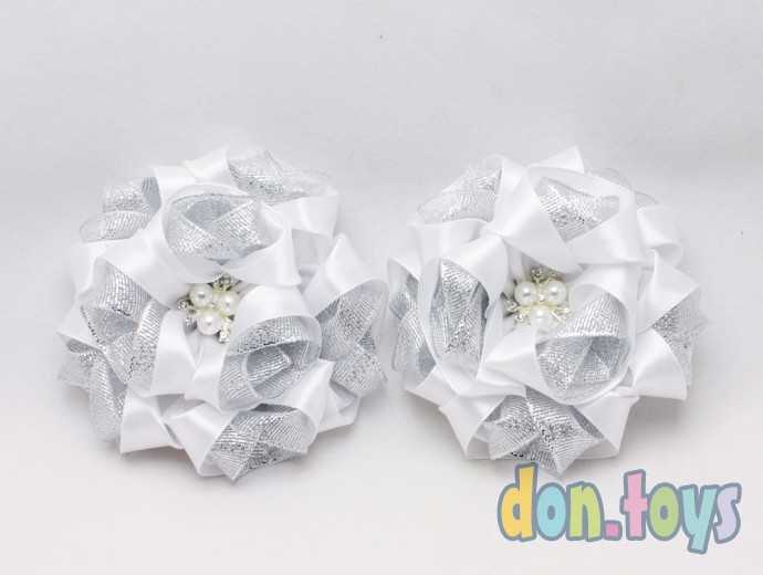 Заколки для волос Цветы из парчи и атласа, фото 3