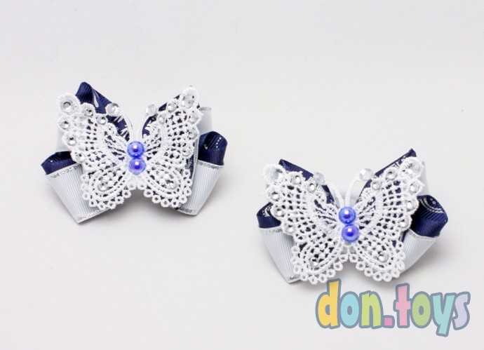 Резинки для волос Белые бабочки, 2 шт., фото 1