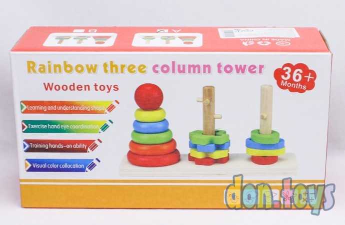 Деревянный логический сортер с пирамидкой, 2955, фото 7