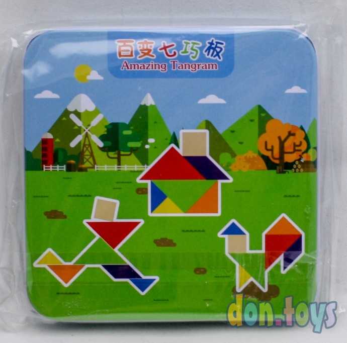 Головоломка «Танграм» в коробочке + книжка со схемами, арт. 3837933, фото 1