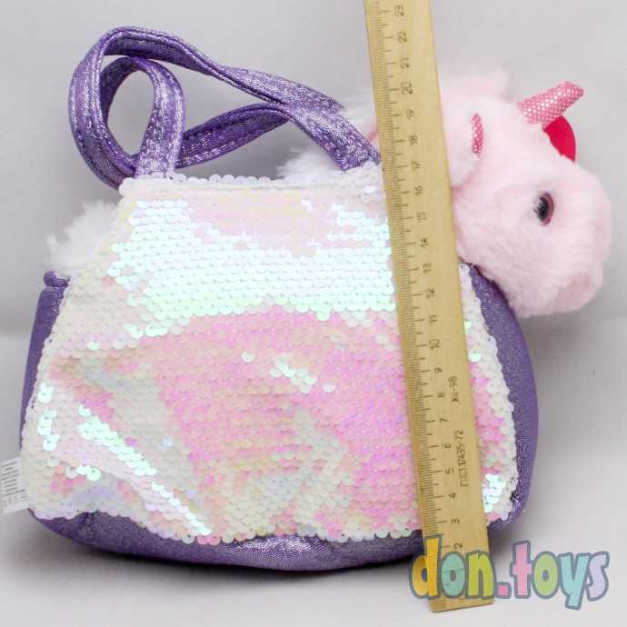 Единорог 18 см в сумочке с пайетками Fluffy Family, арт. 681687, фото 4
