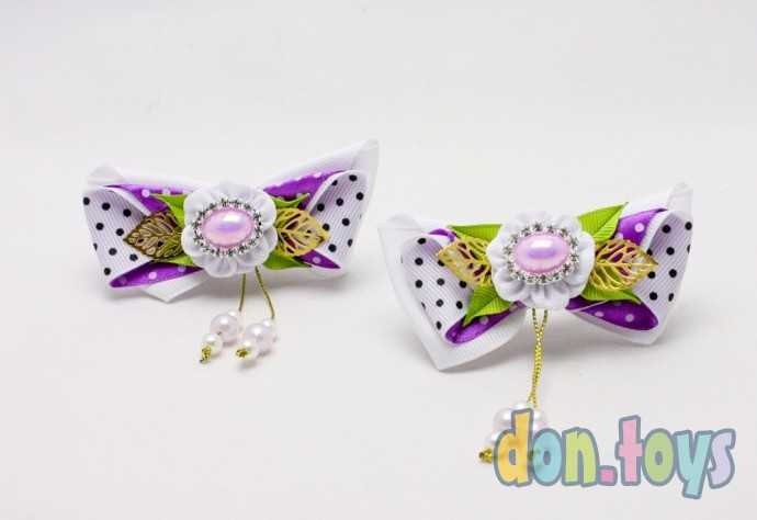 Резинки для волос Цветочки с подвесками, 2 шт., фото 1