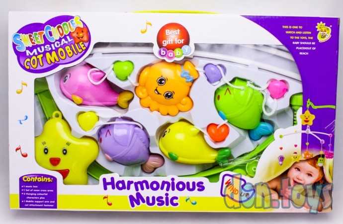 Карусель музыкальная заводной механизм, Морские обитатели арт. D 074, фото 1