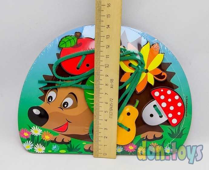 Шнуровка Ежик с грибочком и яблоком на спине, арт. 2354344, фото 3