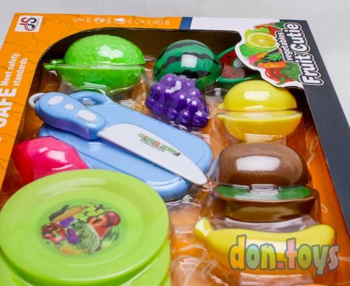 Набор фруктов на липучке с посудой 13 предметов, арт.582-22, фото 5