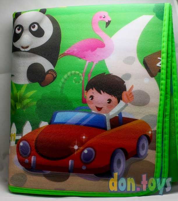 Детский двухсторонний развивающий термо-коврик в сумке, размер 150x180 см, фото 2